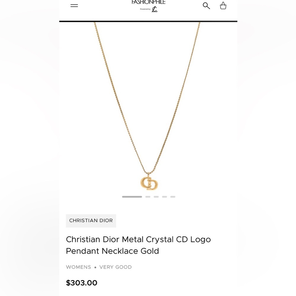 Dior Auth Necklace Charm Dangle Earrings or Necklace Gold Tone Chain. Hand made! - Picture 2 of 6